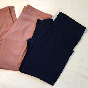 Source Unknown Ankle & Cropped Leggings in Dusty Rose and Black